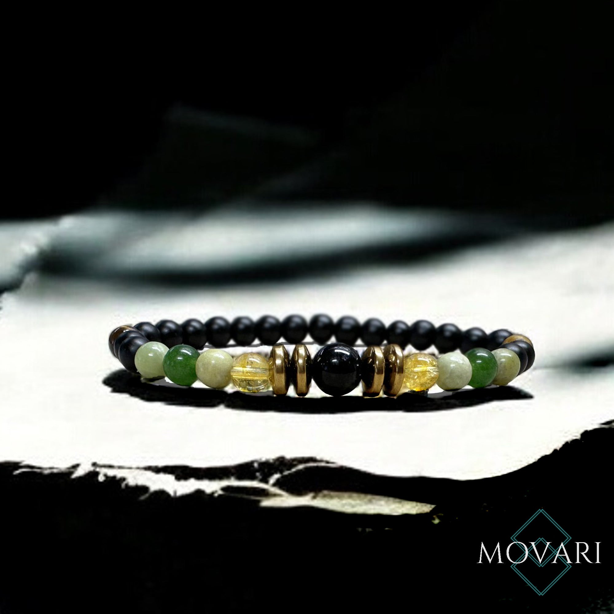 Ultimate Wealth Bracelet 6mm Bead Bracelet Peridot Jade Citrine