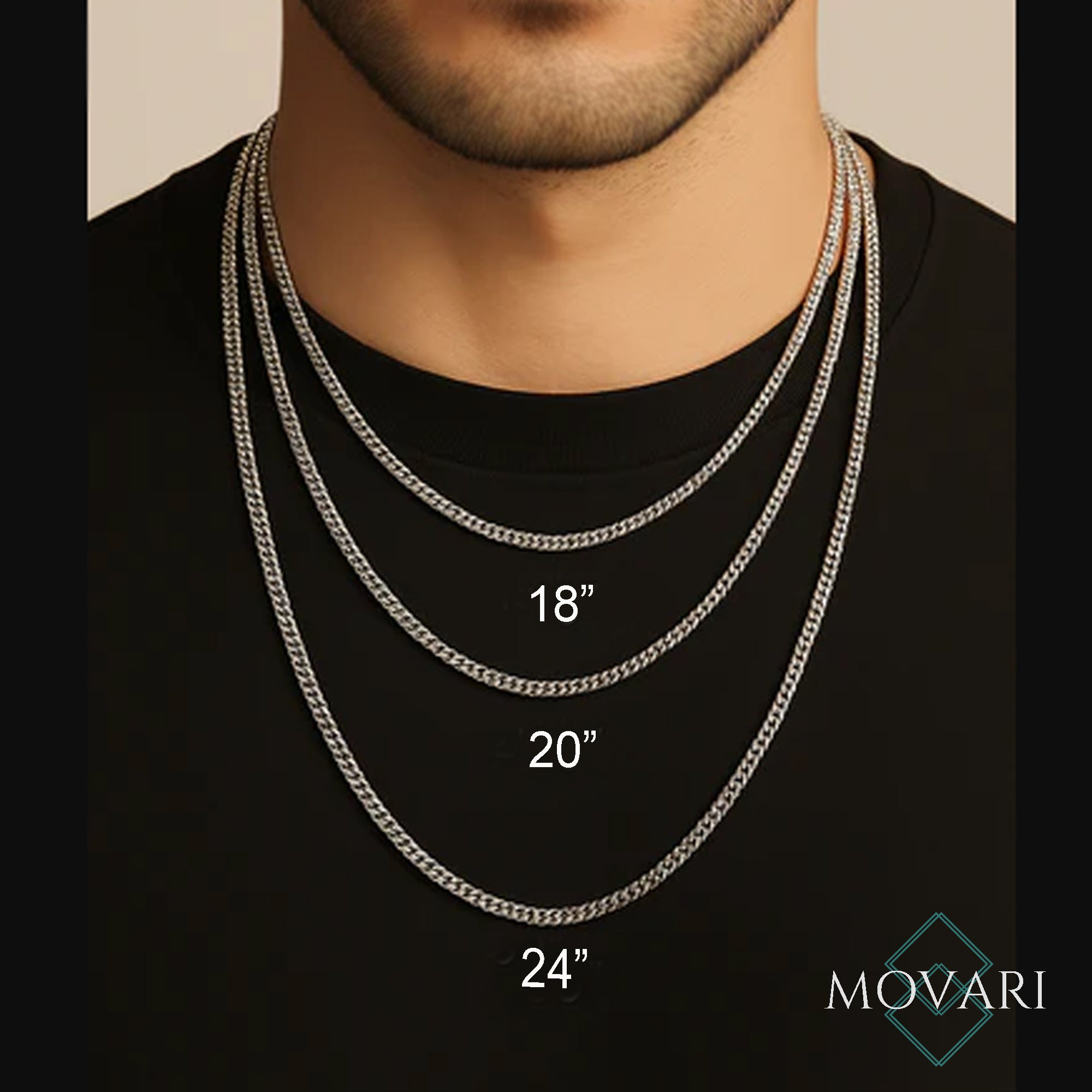 Classic 5mm Cuban Necklace Solid 925 Italian Sterling Silver