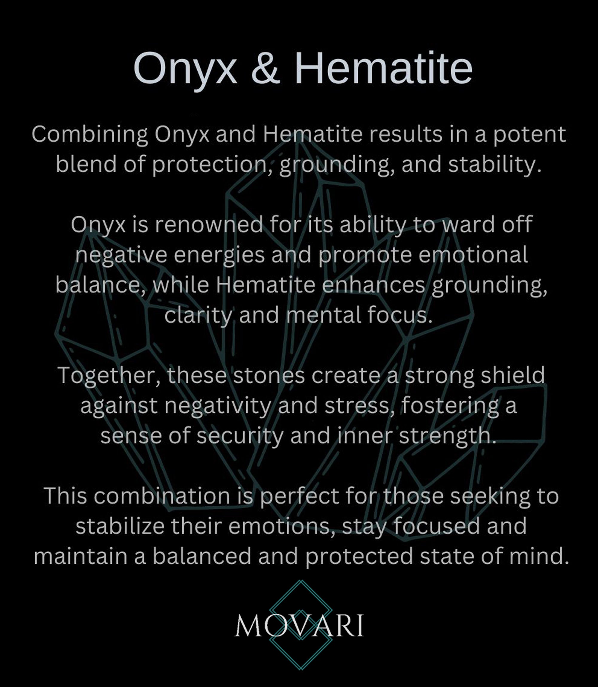 onyx and hematite meaning